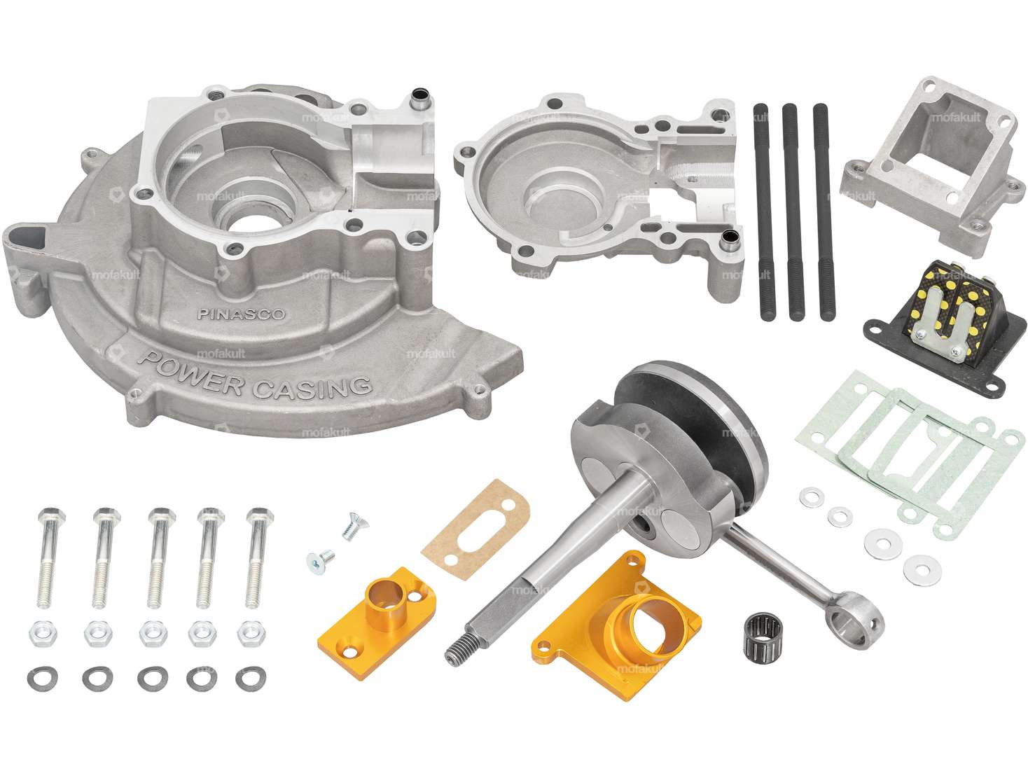 Pinasco 46 mm housing "Slave" double intake 46 mm stroke | Piaggio Ciao, SI Carousel Image 1