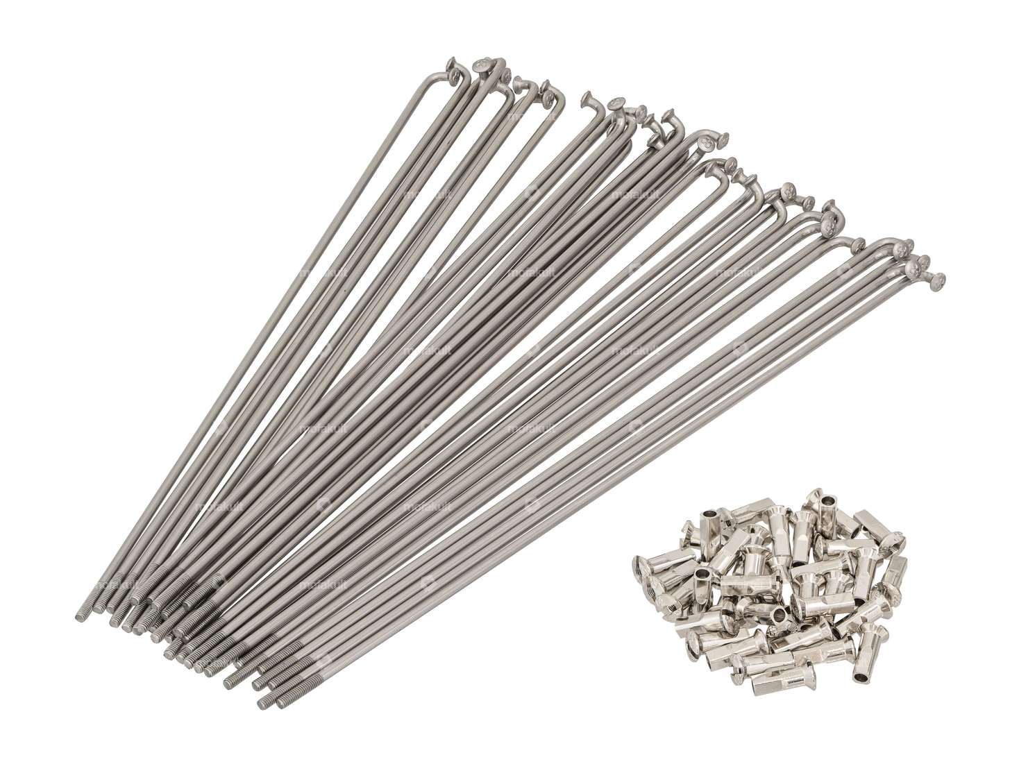 WWS 19" spoke set incl. nipple (2.6 x 212 mm) Inox Carousel Image 1