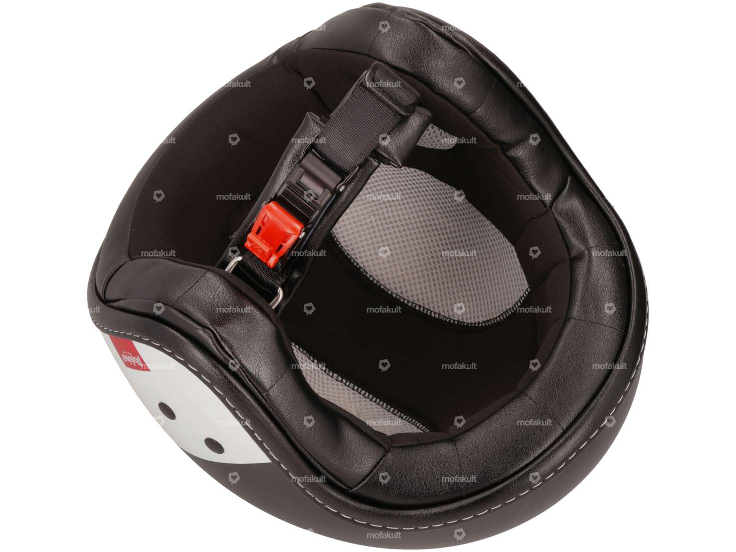 Mofakultwear jet helmet "Kult" white / black Carousel Image 4