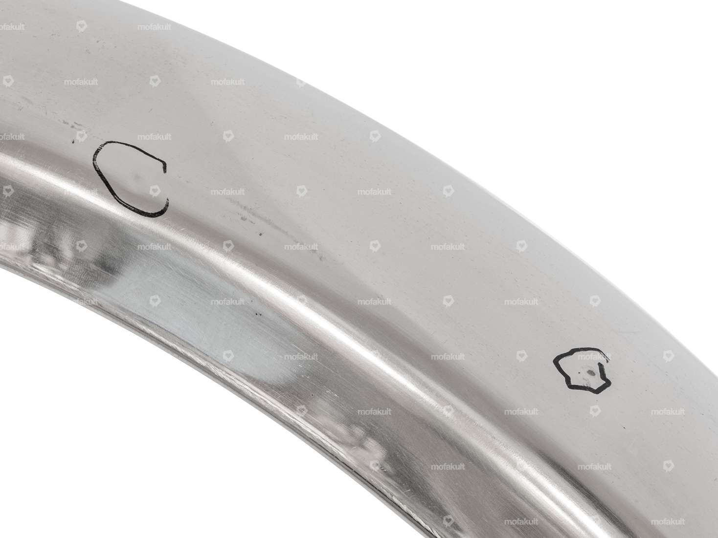 Hinterschutzblech (mit Dellen) Inox NOS | Puch X30 NS, NL, NG-2AH, N-2AH, Sprinter Carousel Image 6