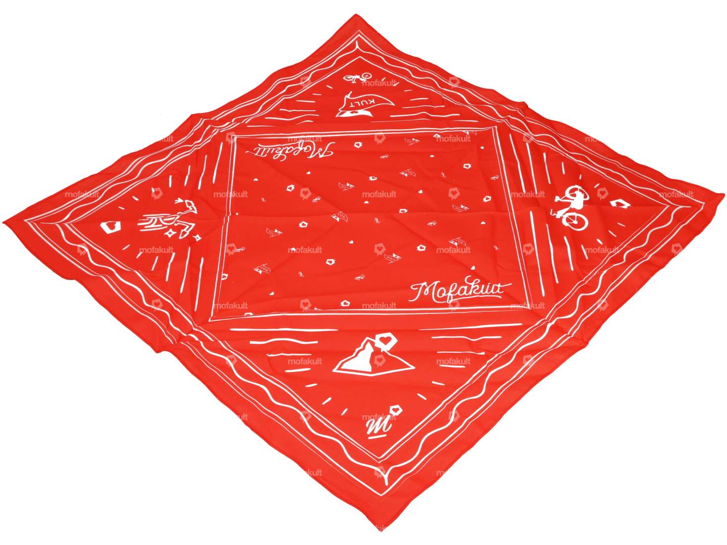 mk-Merch Bandana rot / weiss 50 x 50 cm Carousel Image 1