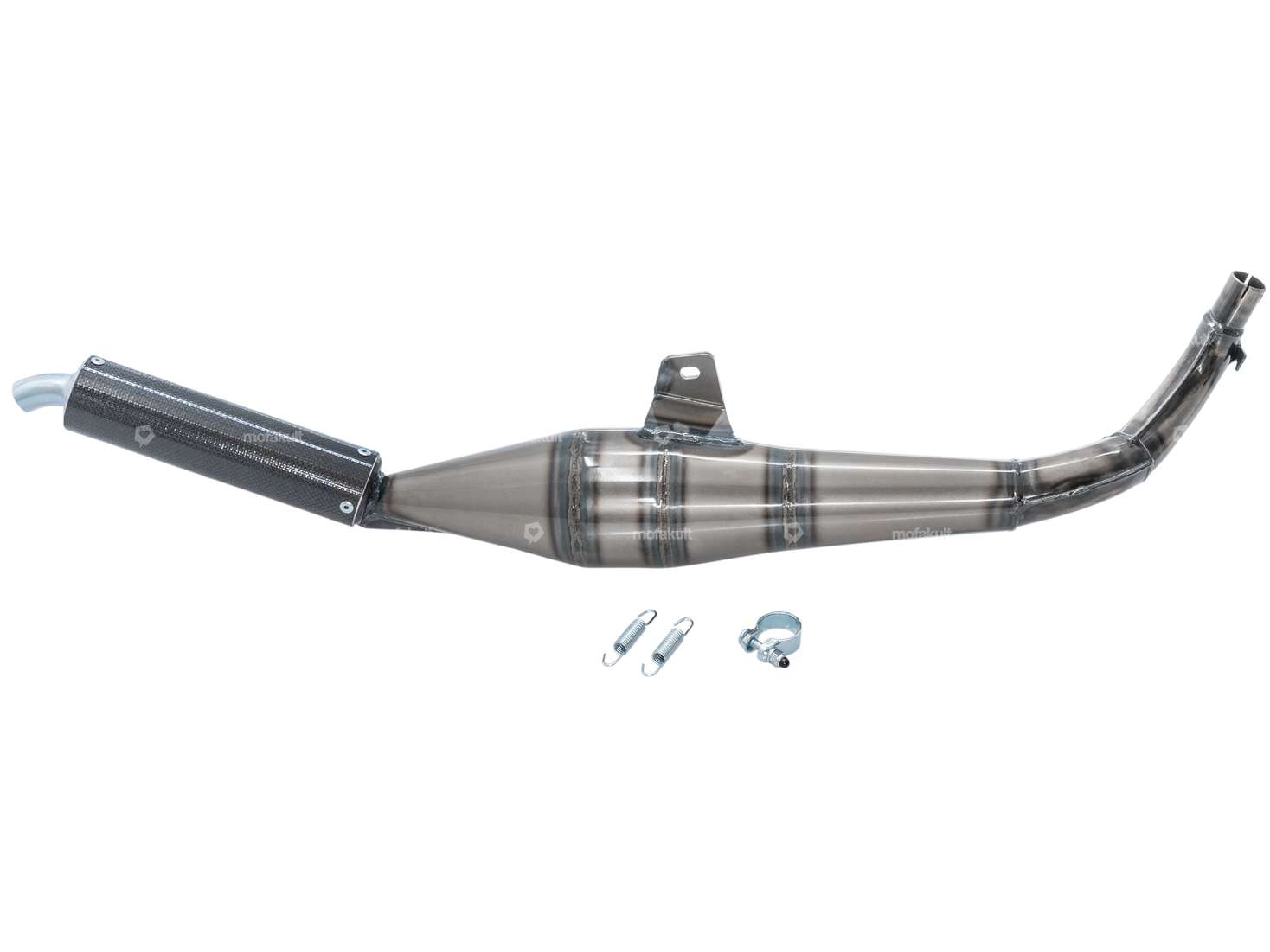 Simonini Auspuff Thunder Ø 22 mm Carbon | Piaggio Ciao, Bravo Carousel Image 1