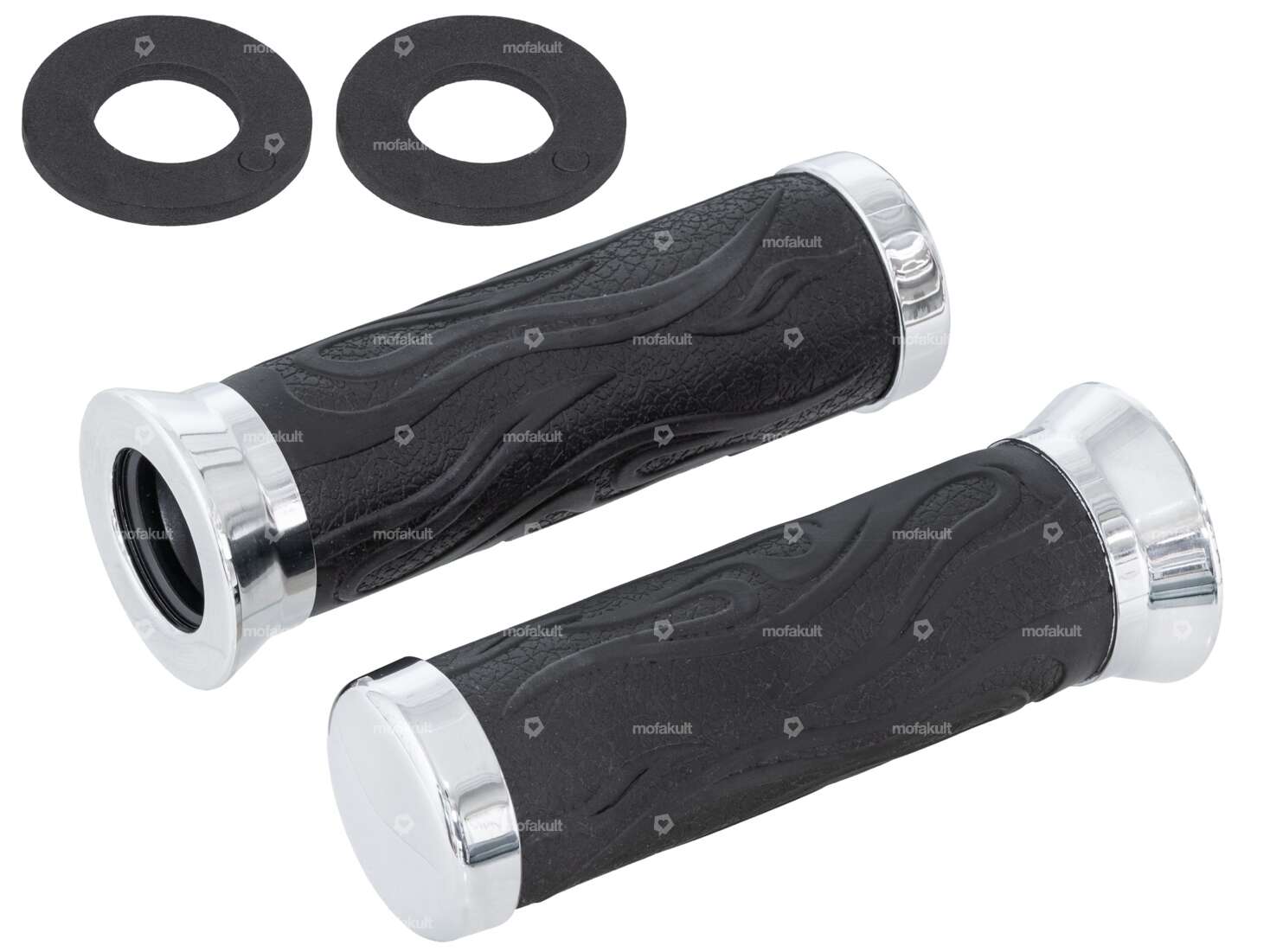 Chrome handles Flame rubber (real metal!) Carousel Image 1