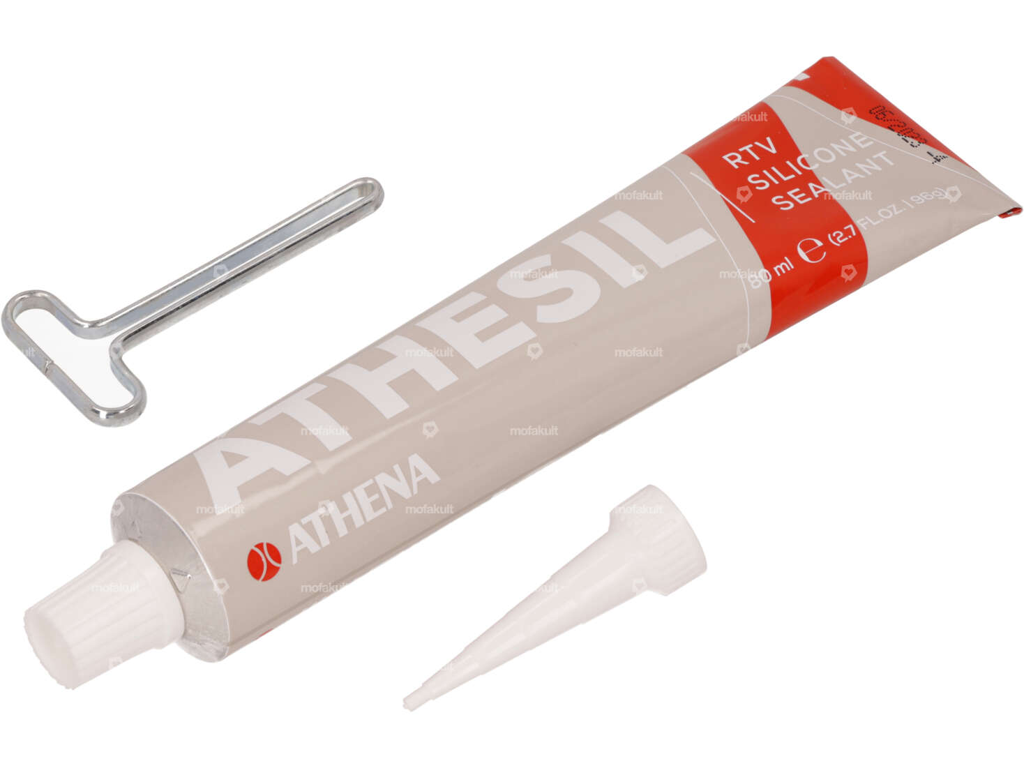 Athena Athesil Dichtmasse grau (Silikon) 80 ml dauerelastisch bis 300 °C Carousel Image 1