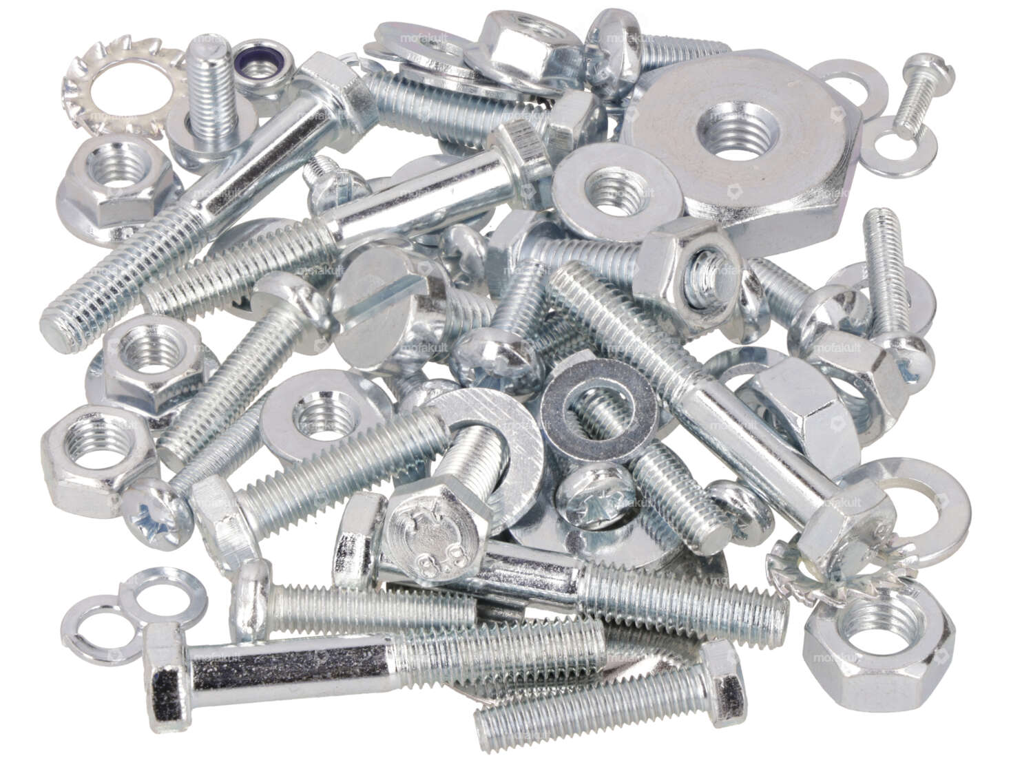 swiing® revival Schrauben-Set Motor / Getriebe verzinkt | Piaggio Ciao, SI, Bravo, Boxer Carousel Image 1