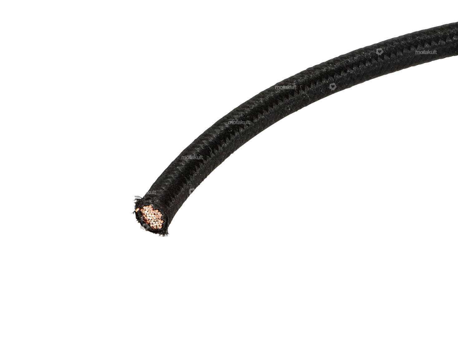 Power cable 1-core textile 6 mm² (per meter) black Carousel Image 2