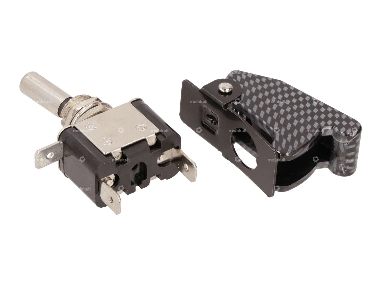 Kippschalter Carbon-Look Sicherheitskappe & LED Carousel Image 2