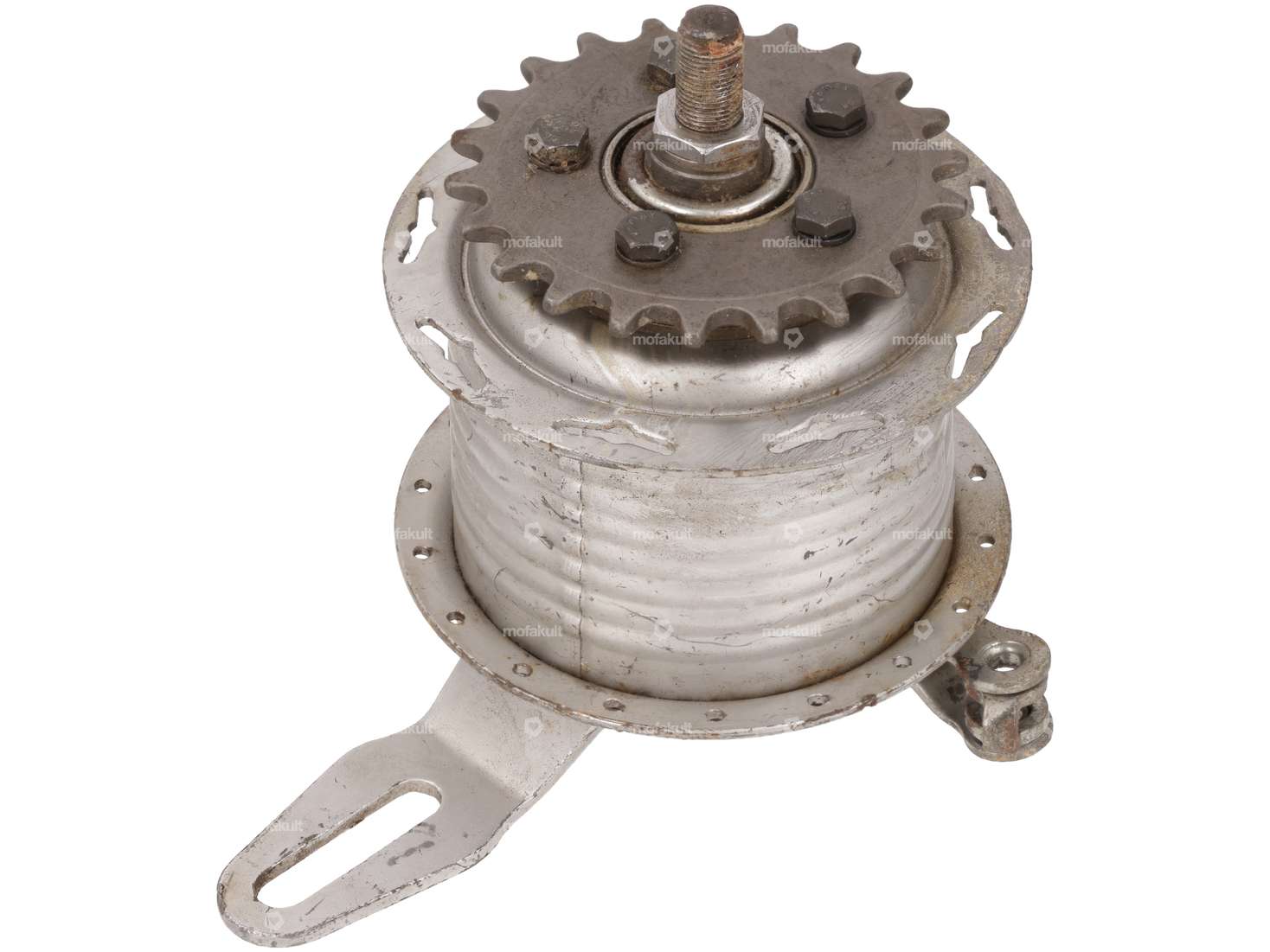 Wheel hub rear wheel rod brake (with heavy damage) wide version (DE version) NOS Carousel Image 2