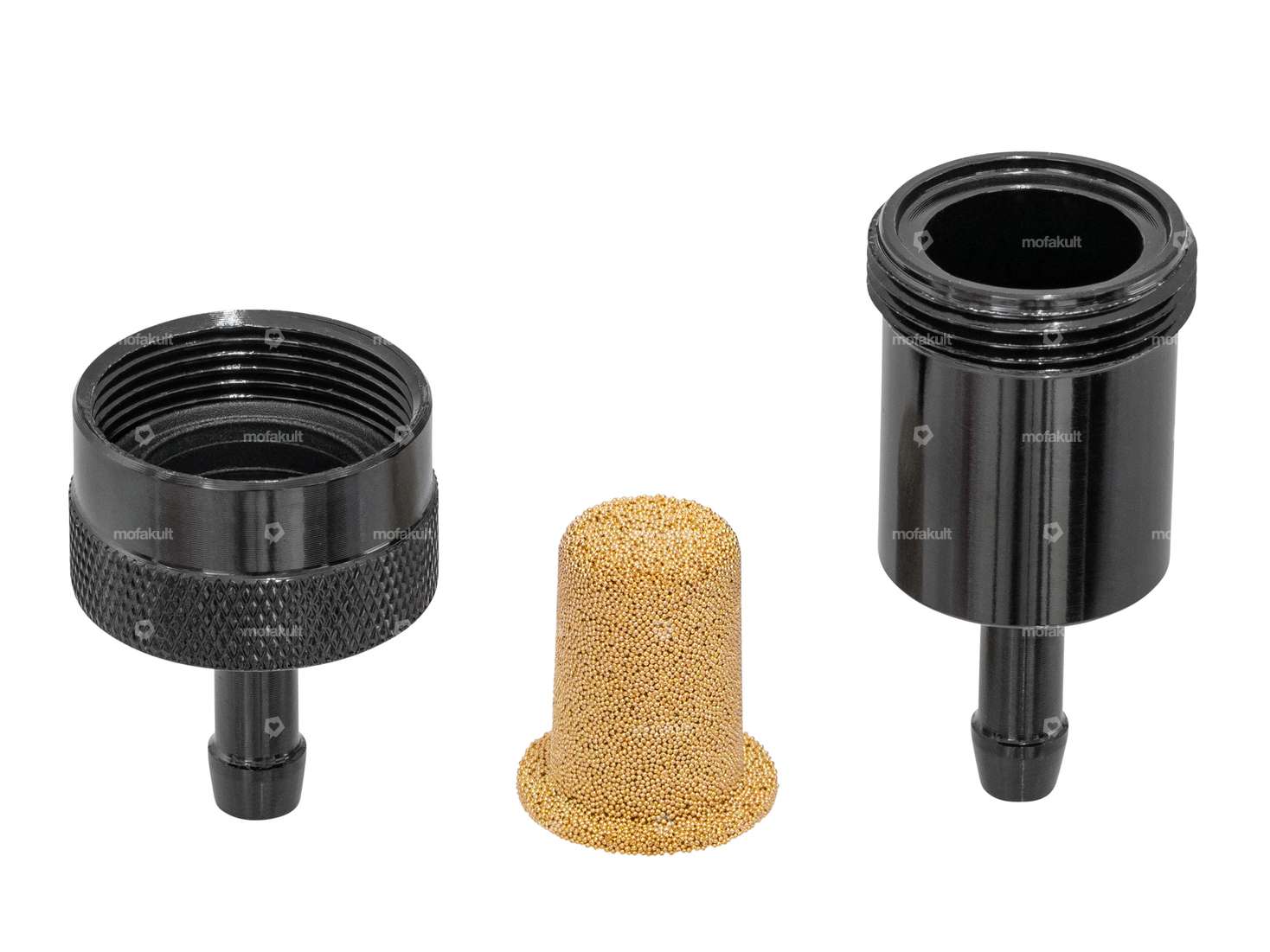 GPO fuel filter connection 6 mm aluminum black (removable) Carousel Image 2