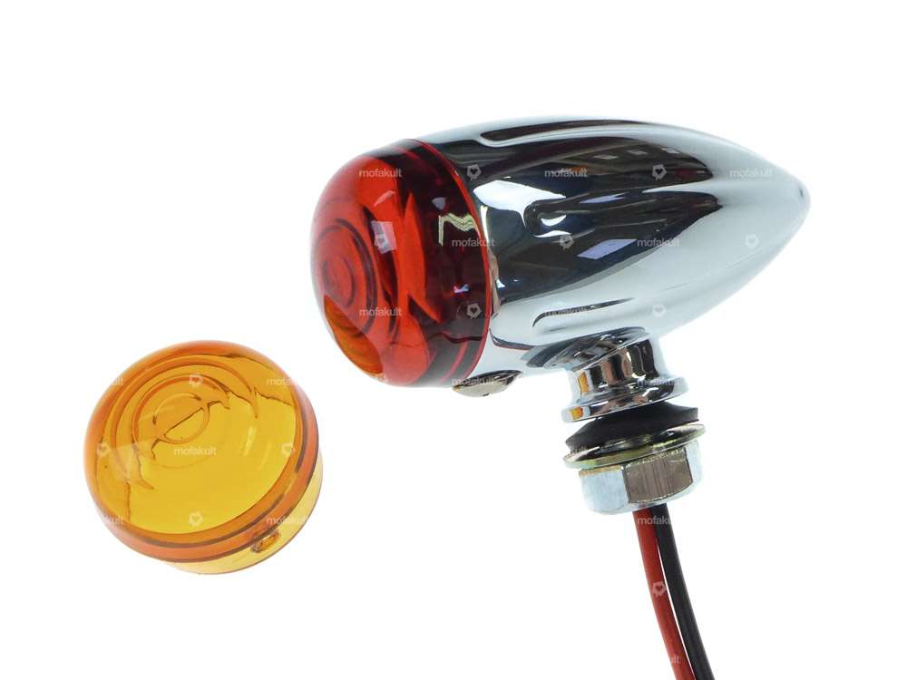 Rear light "Virginia" chrome Carousel Image 1