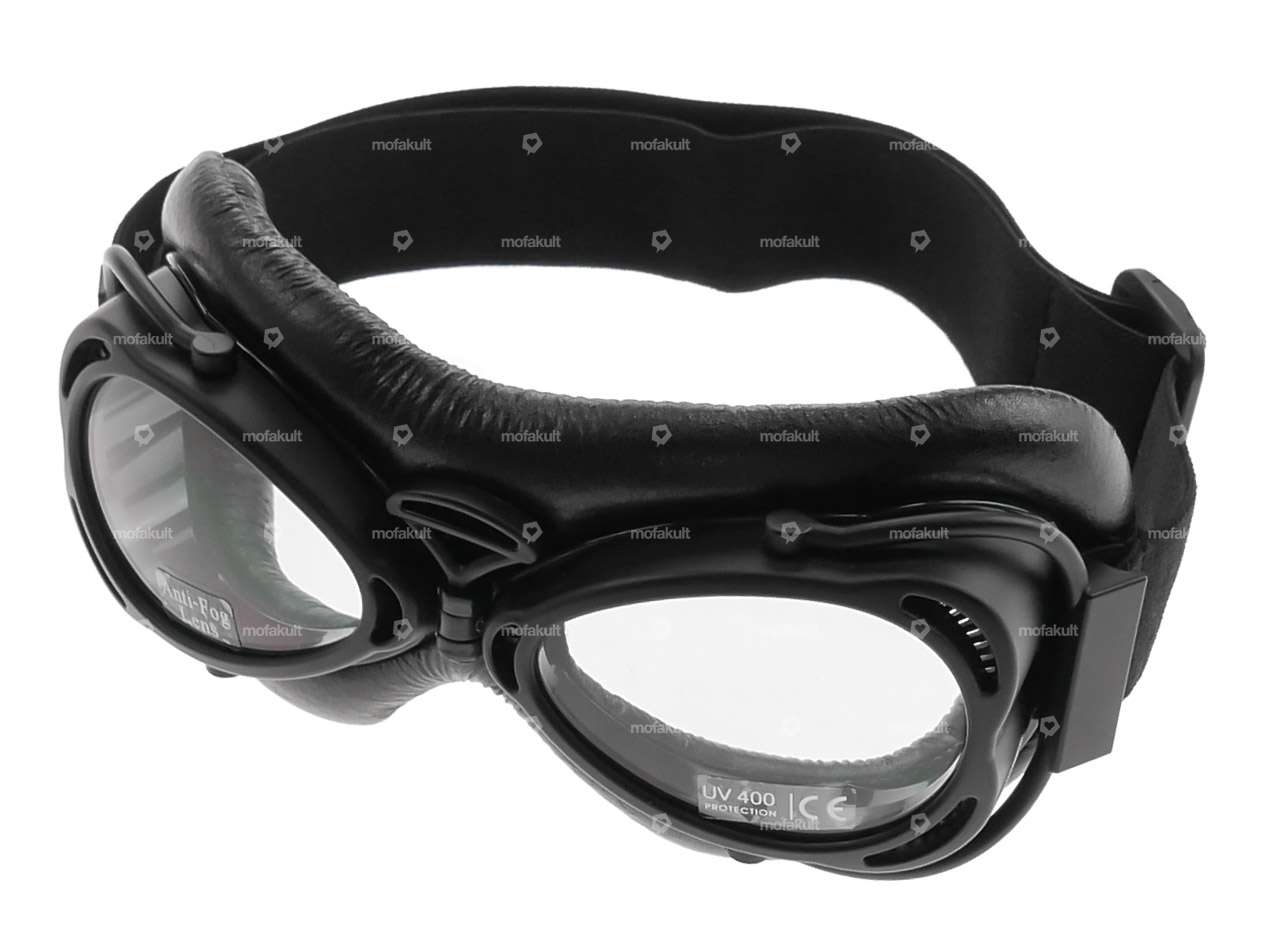 Fliegerbrille Vintage schwarz Carousel Image 1