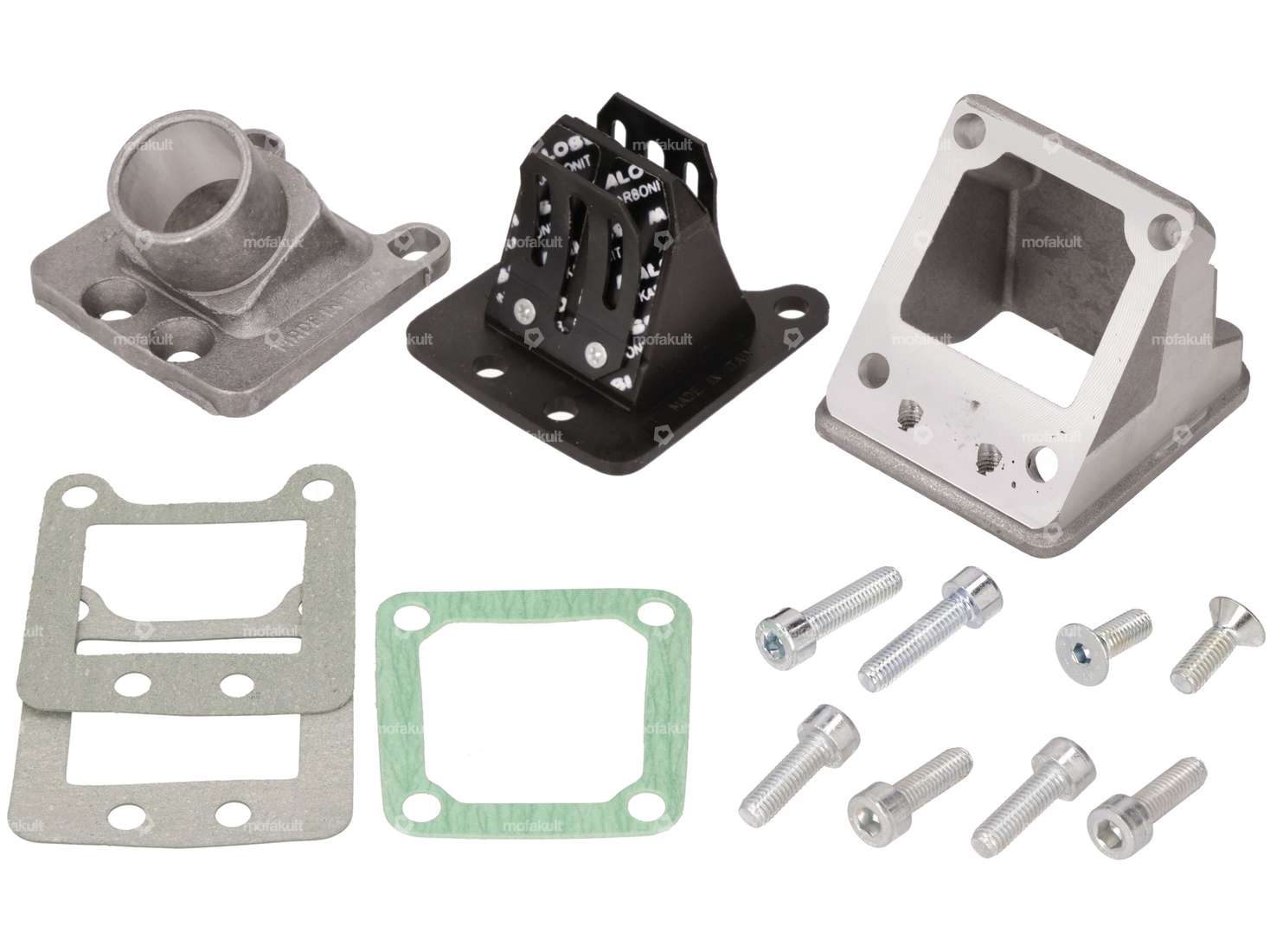 Malossi 4-folding diaphragm carbonite Peugeot 103 / 104 / 105 Carousel Image 1