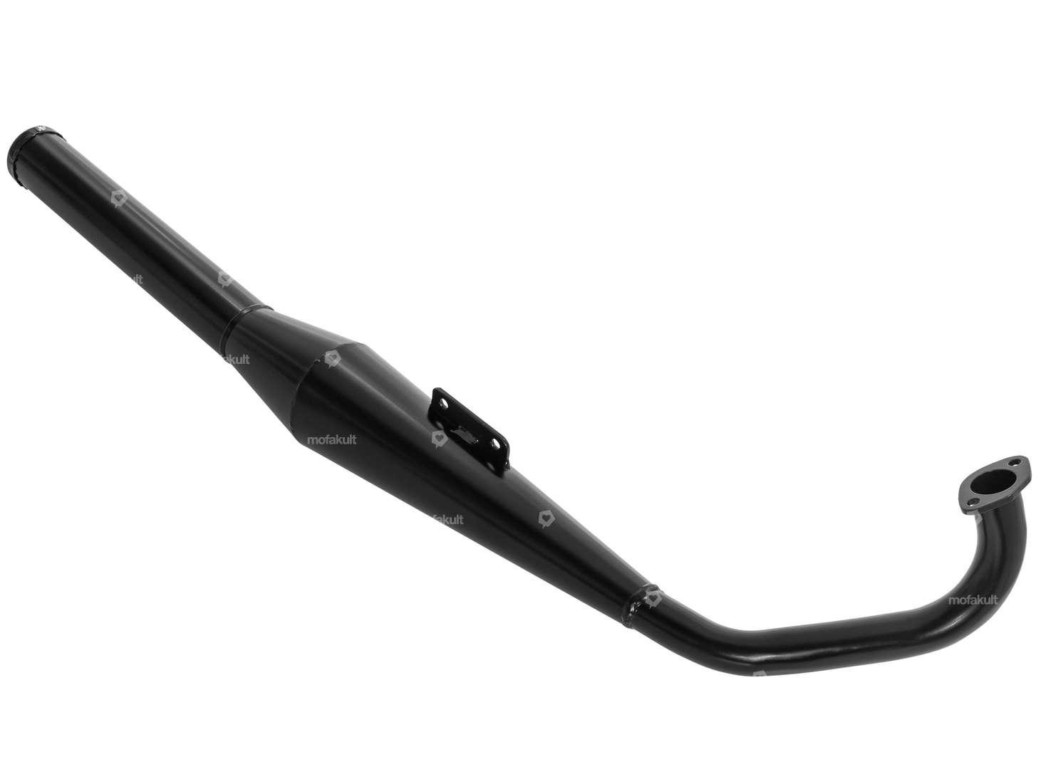 HOMOET Auspuff P4 28 mm schwarz | Puch MV, VS, MS / Tomos 2L, 3L Carousel Image 1