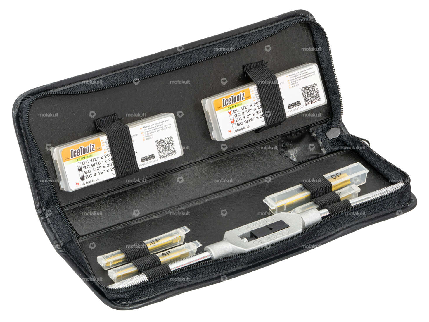 IceToolz 9-piece thread cutting set (especially for pedal cranks) Carousel Image 1