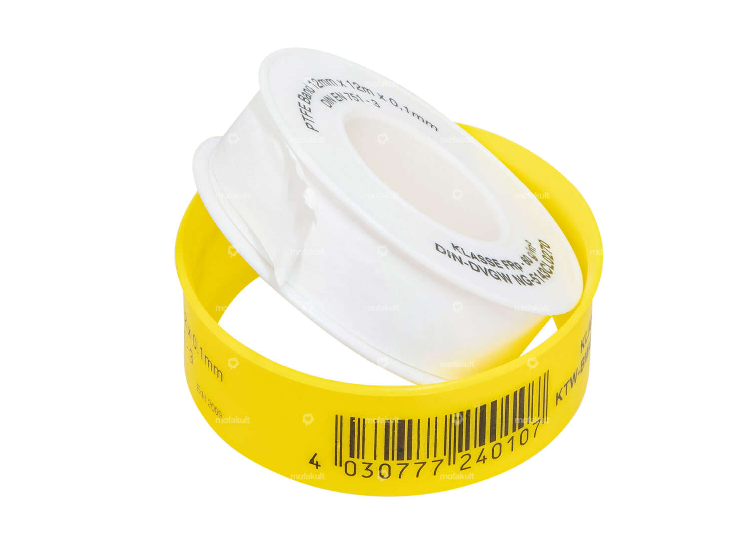 Fermit PTFE tape 12 x 0.1 mm (12 m roll) white Carousel Image 1