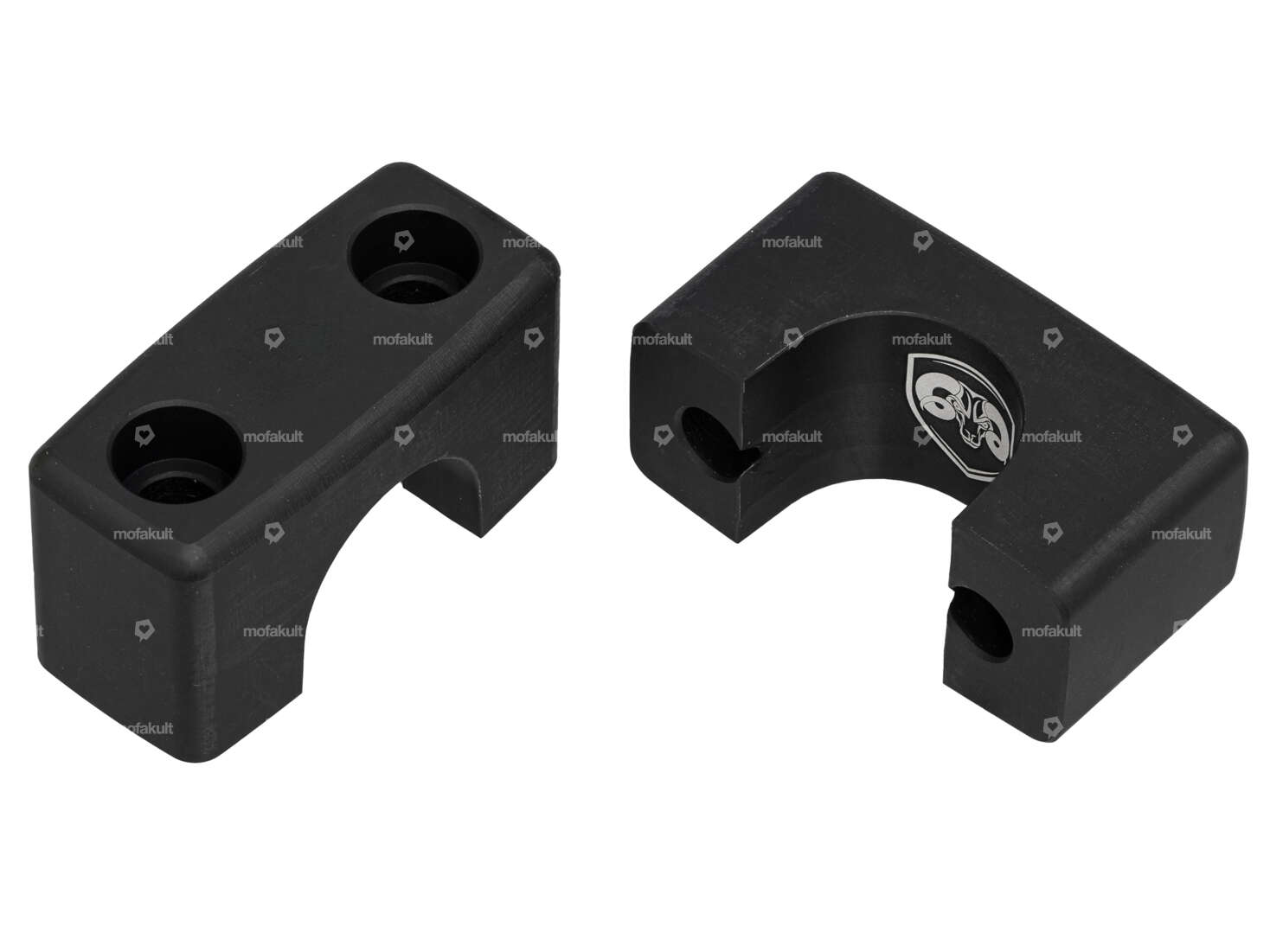 66HEROES Klemmbrücken Alu schwarz | Puch Carousel Image 1