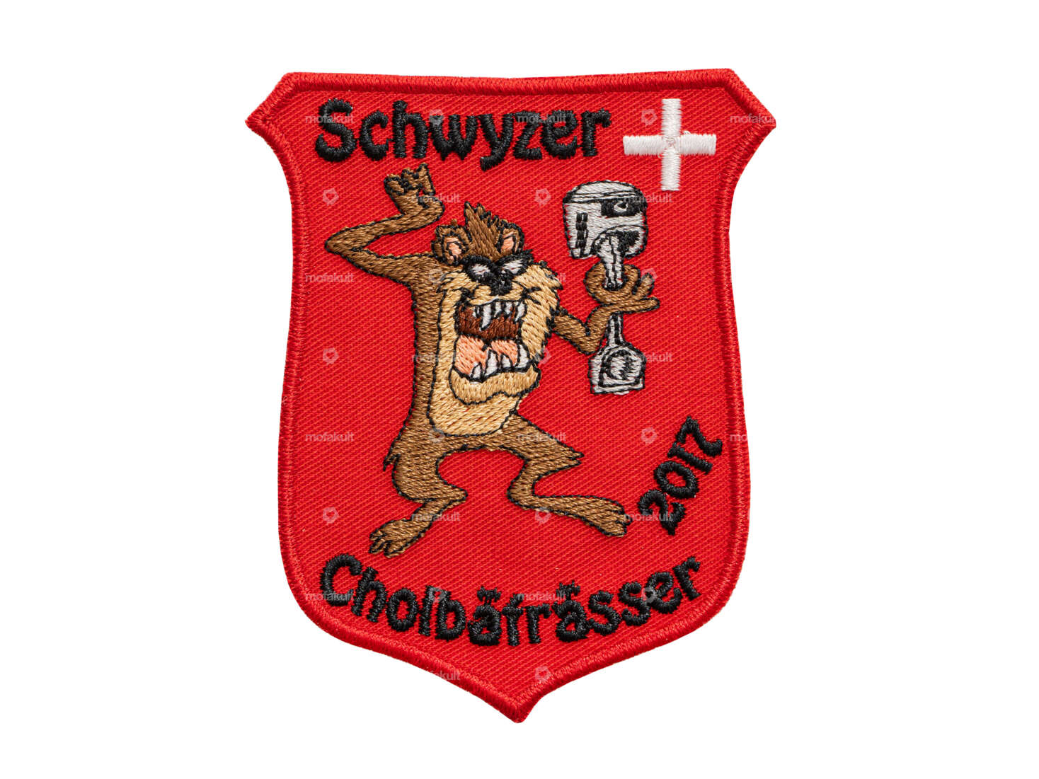 Gang Patch «Schwyzer Cholbäfrässer» 75 x 90 mm Carousel Image 1