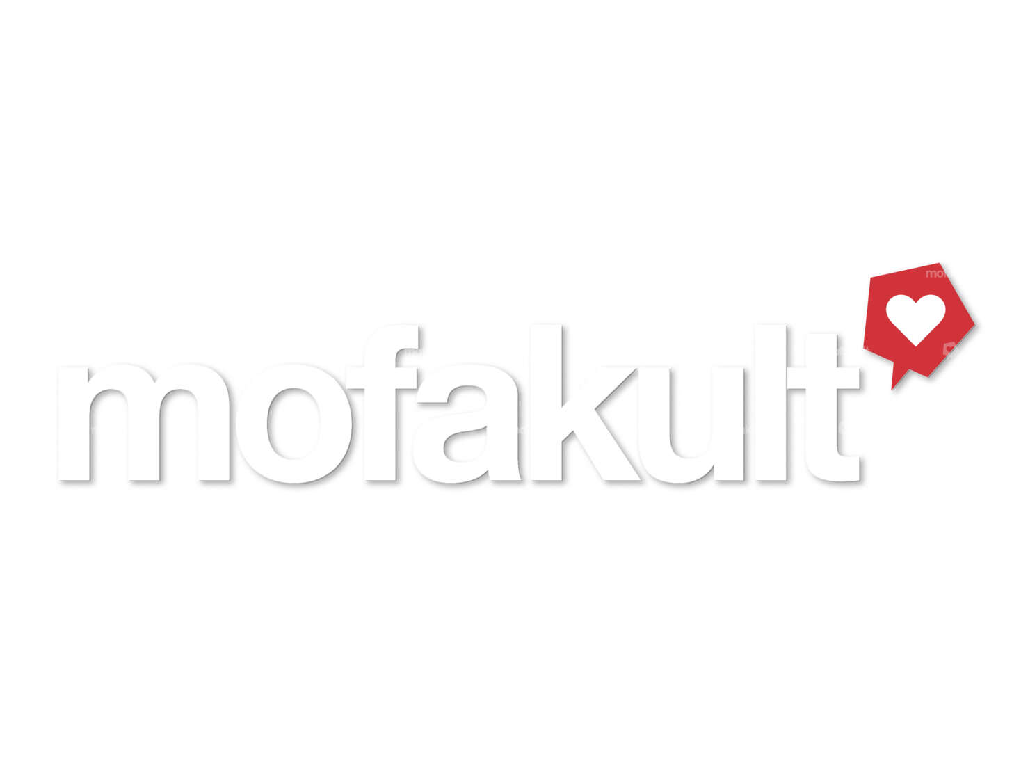 mk-Merch sticker "mofakult" foil plot 200 x 50 mm white Carousel Image 1