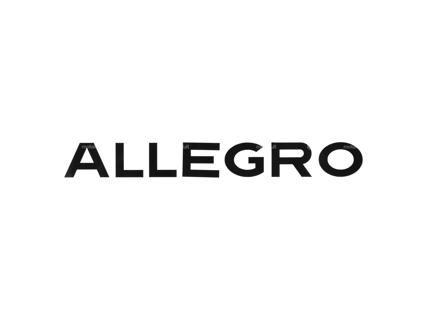 Sticker "ALLEGRO" 150 mm black Carousel Image 1