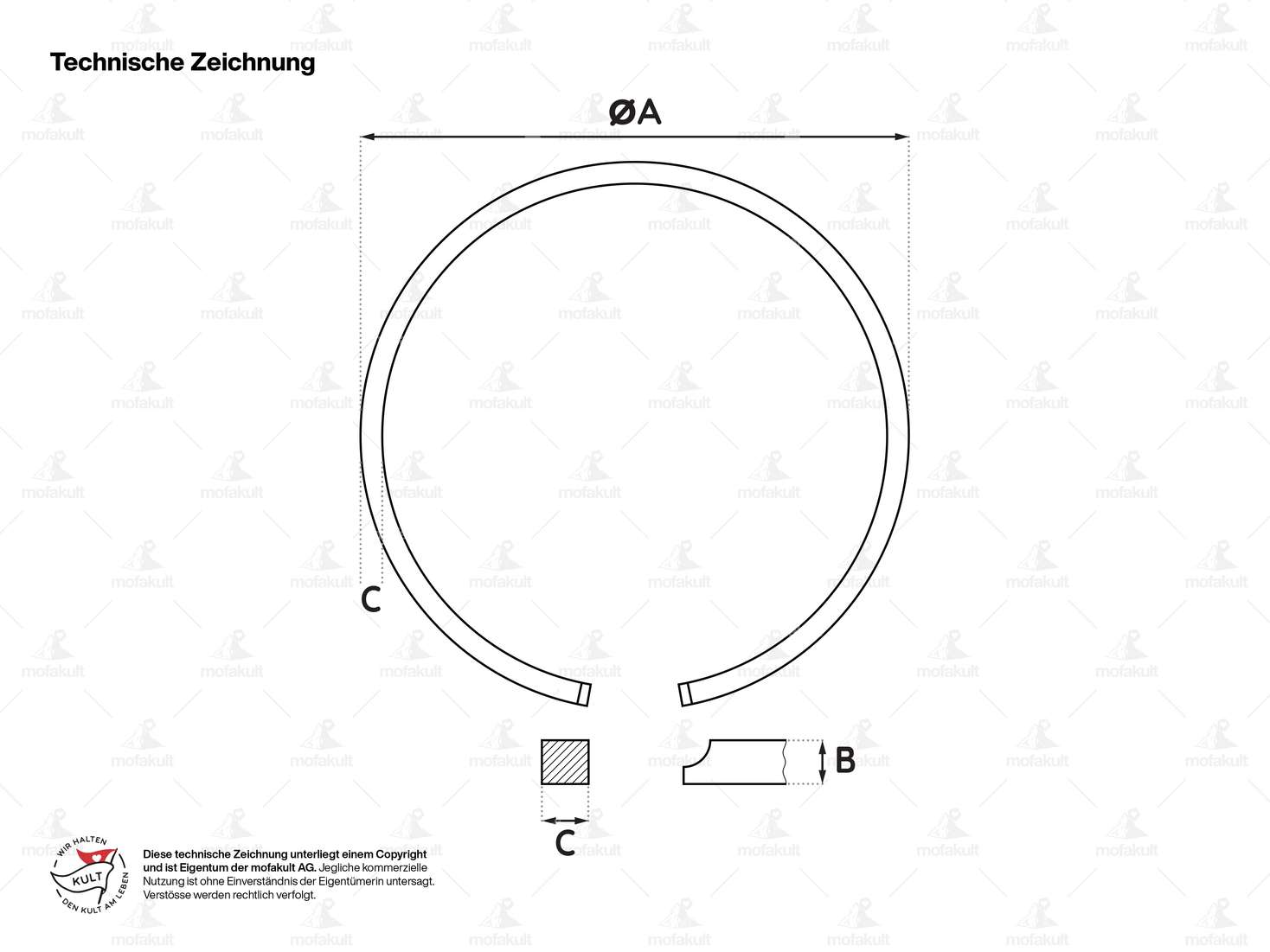 GPO Kolbenringe 45 mm «GPO Metrakit» (Paar) | Puch Carousel Image 4