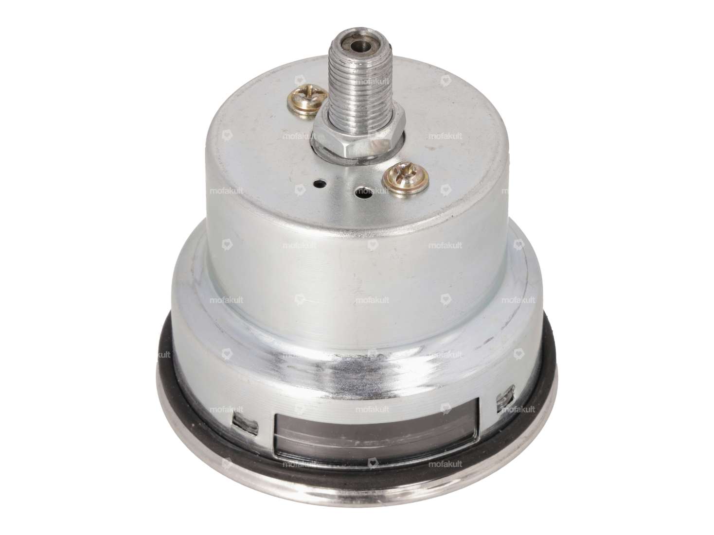 Tacho 120 km/h Ø 60 schwarz / Chrom Carousel Image 3