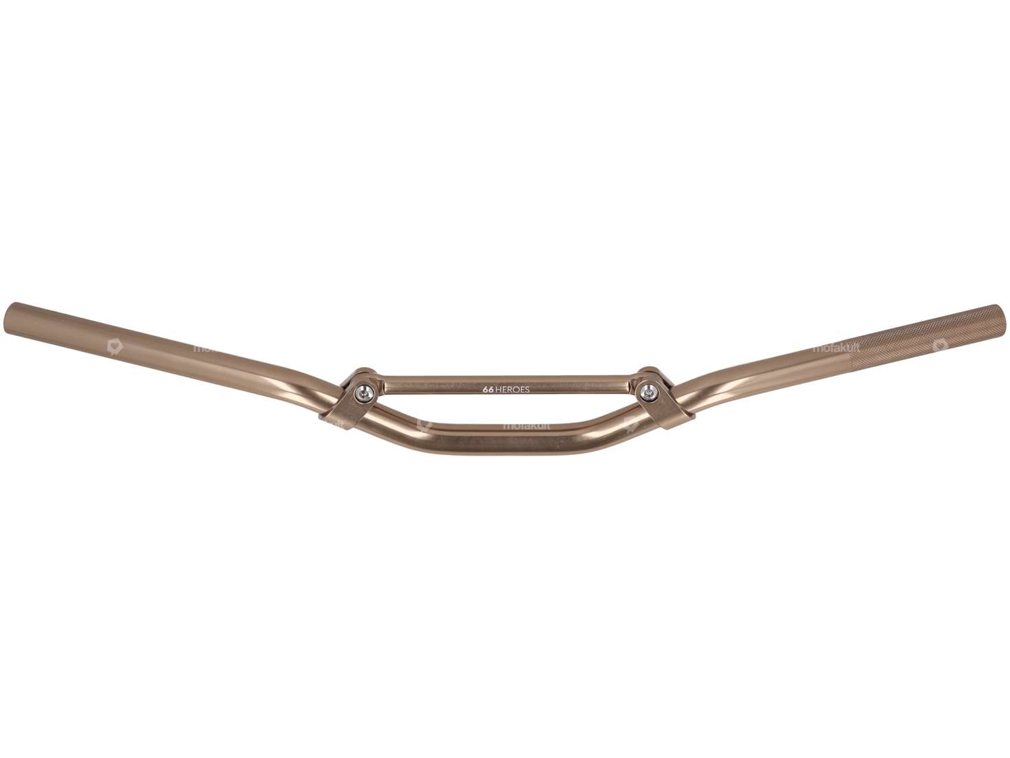 66HEROES Rennlenker Gabelplatte 7 cm Alu titan-grau Carousel Image 1