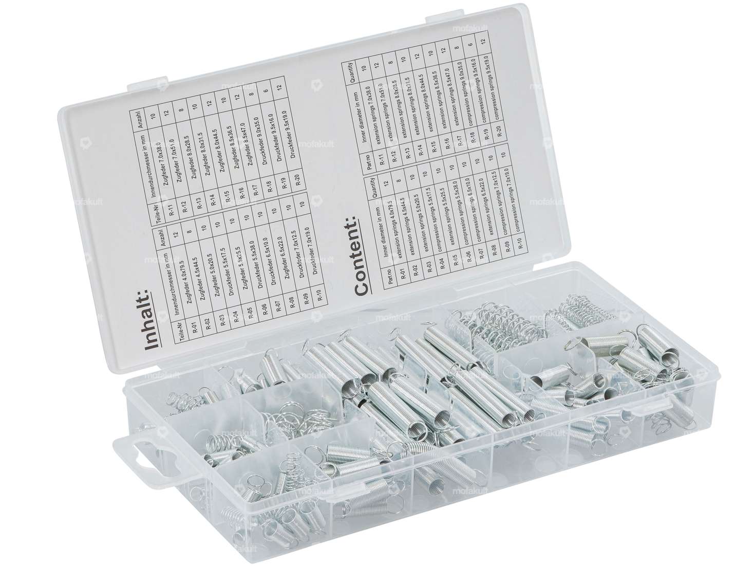 BGS spring assortment tension and compression springs 200 pcs. Carousel Image 1