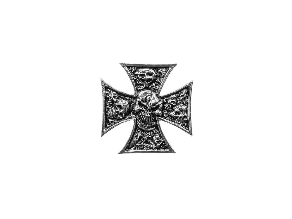 Emblem Iron Cross Skull Chrom (Klebefolie) Carousel Image 1