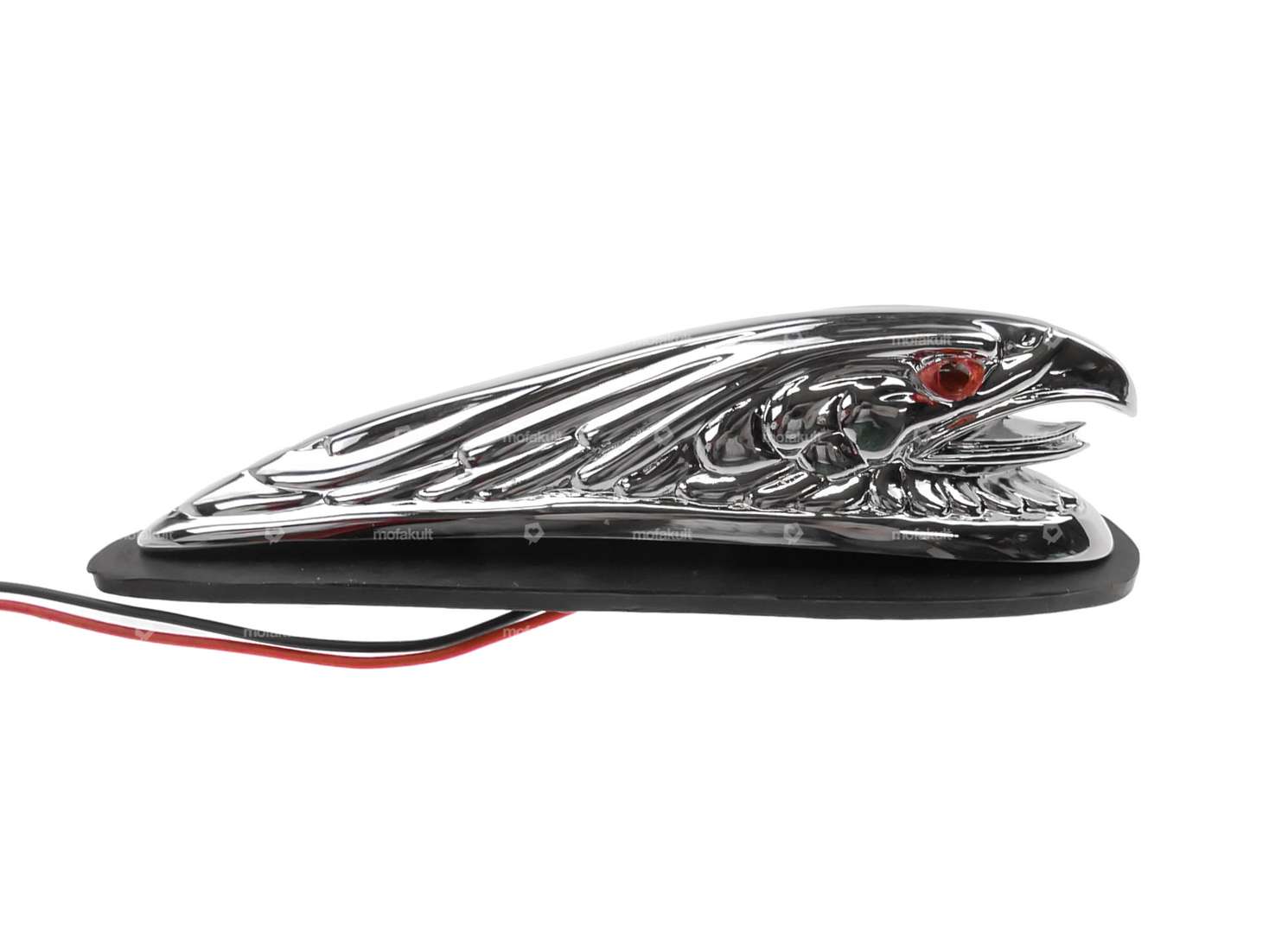 Ornamental figure eagle chrome small (illuminated eyes) Carousel Image 2