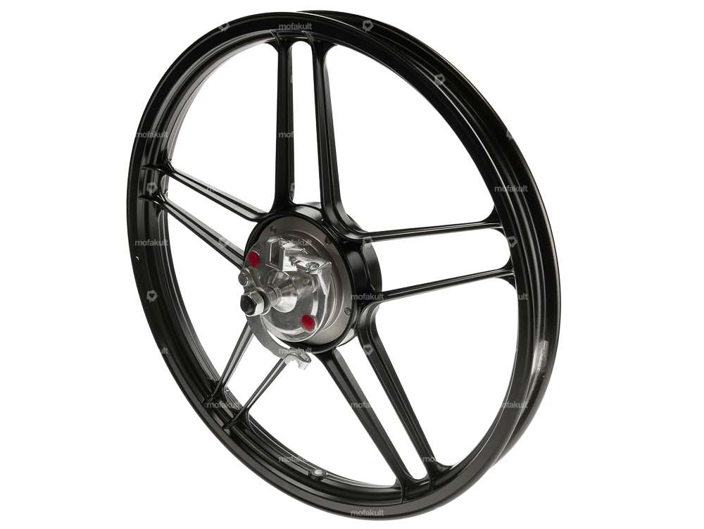 Front wheel set cast iron black | Puch Maxi, Supermaxi, X30 NG-2AH Carousel Image 1