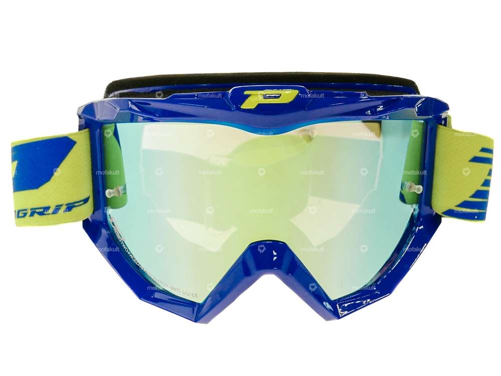 ProGrip Brille MX 3201 Raceline blau verspiegelt Carousel Image 2