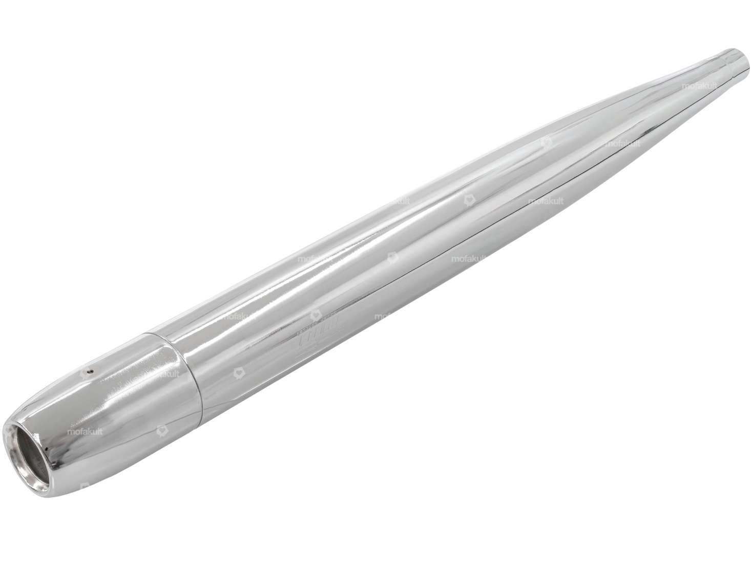 Bullet Zigarre Ø 28 / 70 mm Chrom (Reso-Auspuff) Carousel Image 1