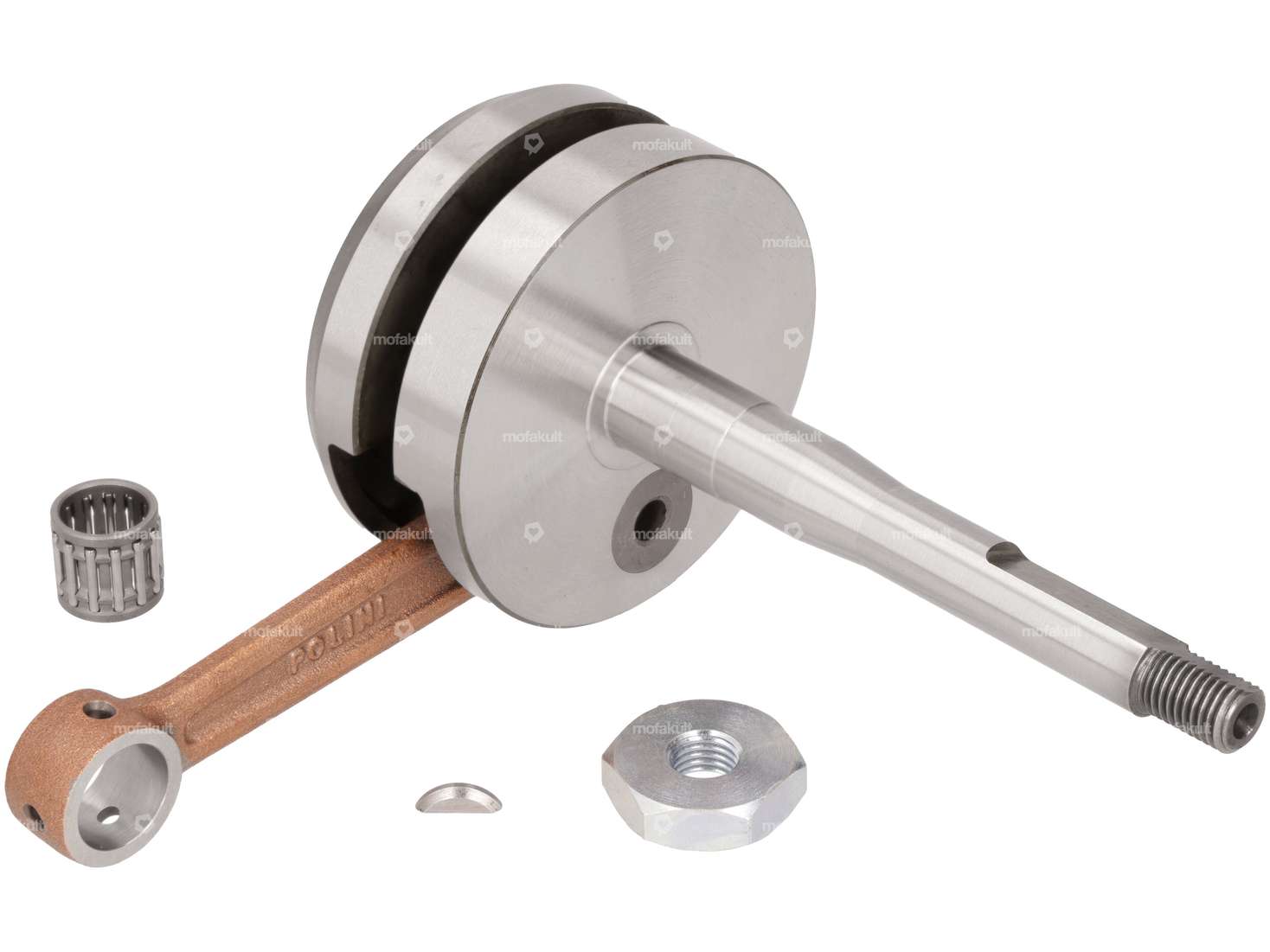 Polini EVO REED Kurbelwelle 12 mm KoBo | Piaggio Ciao, SI, Bravo, Grillo Carousel Image 1