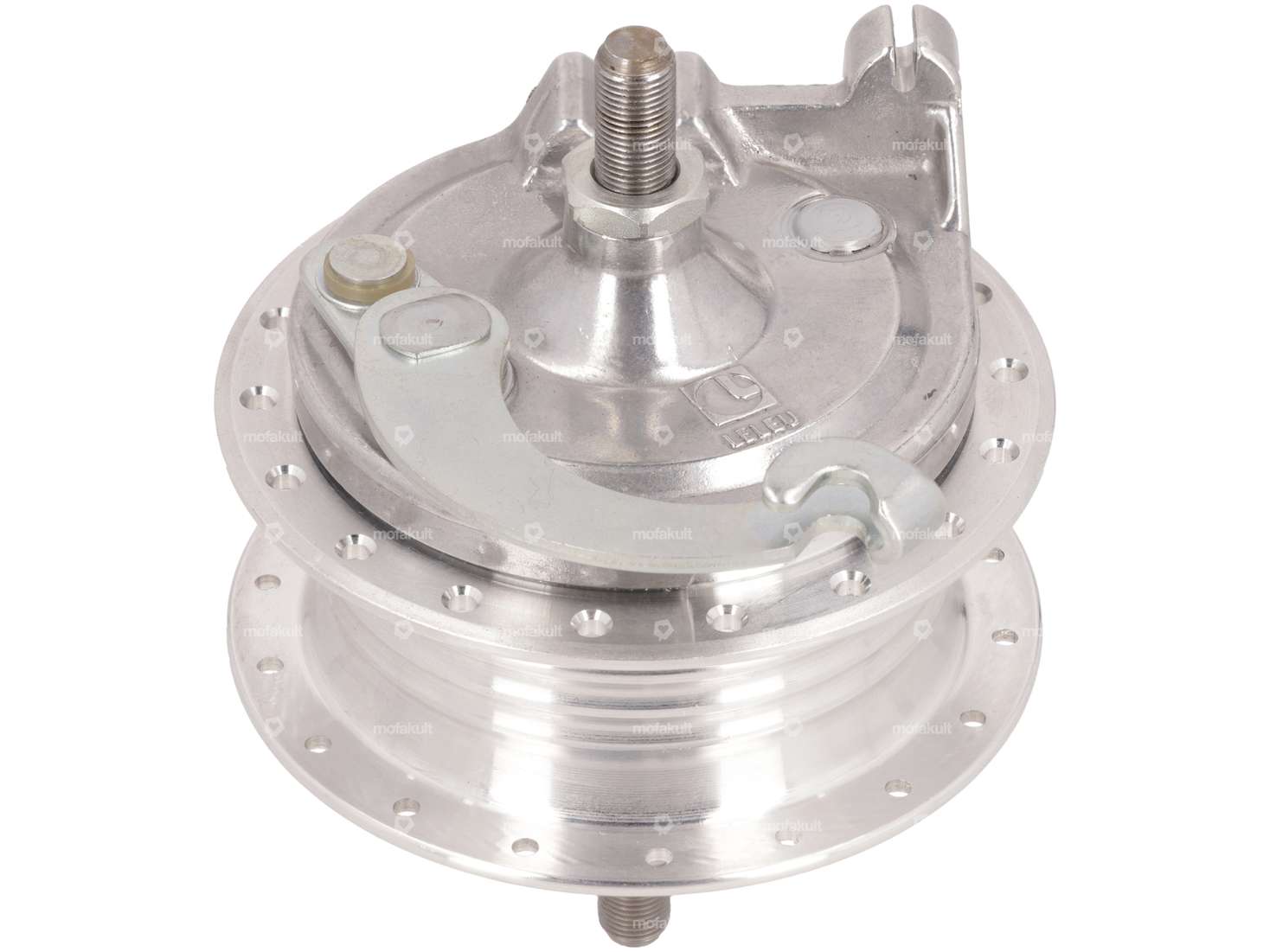 LELEU Radnabe Speichenrad vorne 36 Löcher mit Ankerplatte & Achse | Puch Carousel Image 1