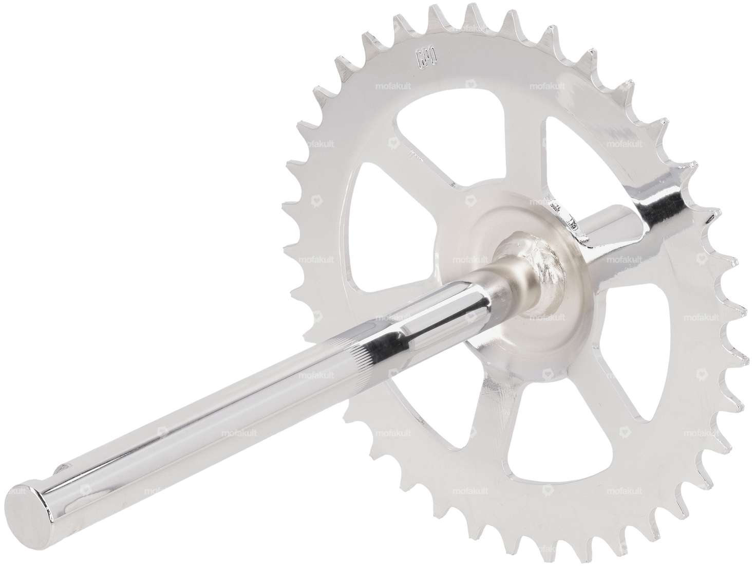 GPO pedal axle 37 teeth chrome | Puch X30 NG-2AH, Maxi Carousel Image 2