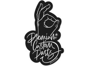 Aufkleber «66HEROES - Premium Custom Parts» 65 x 110 mm schwarz Aufkleber «66HEROES - Premium Custom Parts» 65 x 110 mm schwarz