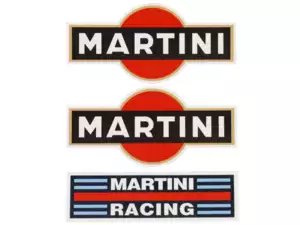 Klebersatz «Martini Racing» 3-tlg. Klebersatz «Martini Racing» 3-tlg.