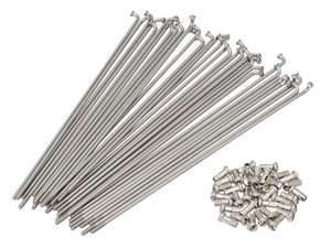 GPO 17" spoke set incl. nipple (2.9 x 185 mm) Inox GPO 17" spoke set incl. nipple (2.9 x 185 mm) Inox