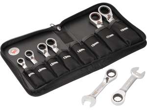 BGS Ratschen-Maul-Ringschlüssel-Set 8-tlg. SW8-19 BGS Ratschen-Maul-Ringschlüssel-Set 8-tlg. SW8-19