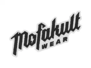 mk-Merch patch "Mofakultwear" black / white 95 x 35 mm mk-Merch patch "Mofakultwear" black / white 95 x 35 mm