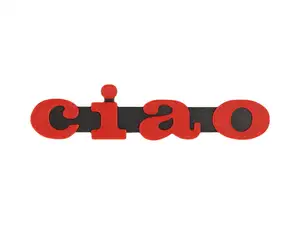 Emblem «ciao» Kunststoff 3D rot / schwarz Emblem «ciao» Kunststoff 3D rot / schwarz