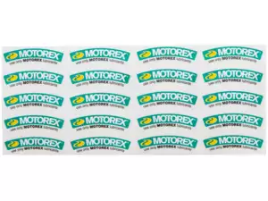 Motorex Aufkleberbogen 60 x 15 mm geschwungen (20 Stk.) Motorex Aufkleberbogen 60 x 15 mm geschwungen (20 Stk.)
