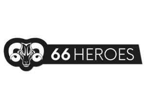 Aufkleber «66HEROES» 83 x 20 mm schwarz Aufkleber «66HEROES» 83 x 20 mm schwarz