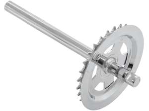 GPO pedal axle 28 T. keyway chrome | Piaggio Ciao GPO pedal axle 28 T. keyway chrome | Piaggio Ciao