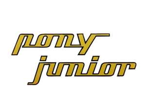 Aufkleber «pony junior» gold 97 x 40 Folienplot | Sachs Pony Junior Aufkleber «pony junior» gold 97 x 40 Folienplot | Sachs Pony Junior