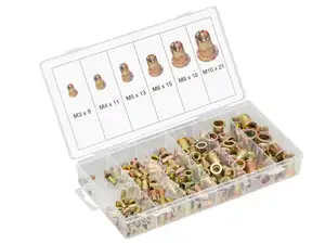 BGS Nietmuttern-Sortiment Stahl M3 / M4 / M5 / M6 / M8 / M10 150-tlg. BGS Nietmuttern-Sortiment Stahl M3 / M4 / M5 / M6 / M8 / M10 150-tlg.