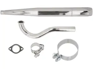 Exhaust set cigar Ø 28 / 70 mm chrome | Puch Maxi N Exhaust set cigar Ø 28 / 70 mm chrome | Puch Maxi N