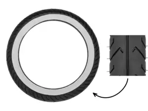 Mitas 2.75 x 16" Reifen MC2 Semi-Slick Weisswand Mitas 2.75 x 16" Reifen MC2 Semi-Slick Weisswand