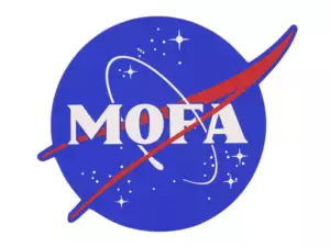 mk-Merch Aufkleber «MOFA» 70 x 58 mm blau mk-Merch Aufkleber «MOFA» 70 x 58 mm blau