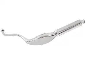 TECNO Auspuff «flat belly» Chrom | Puch Maxi TECNO Auspuff «flat belly» Chrom | Puch Maxi